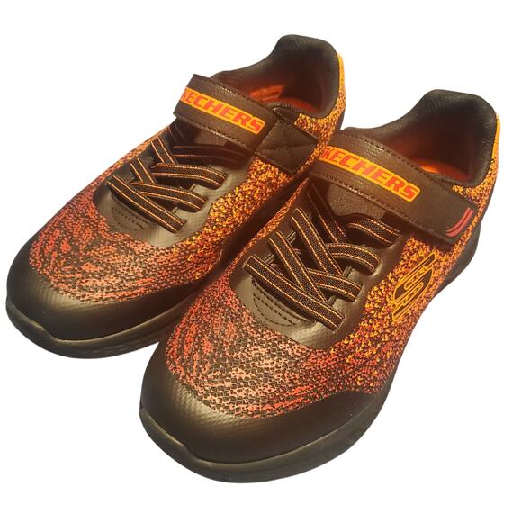 Skechers Wide Fit Youth Size 5 EU 37 Boys Microspec II-Tromson Hook Loop Sneaker - Picture 1 of 10